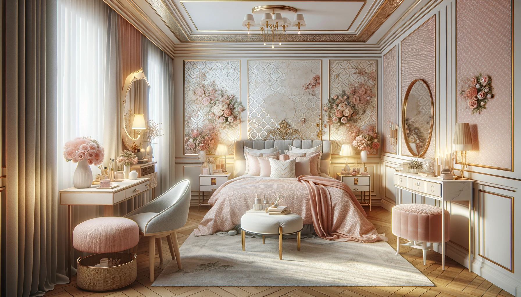 Papier peint pour une chambre féminine