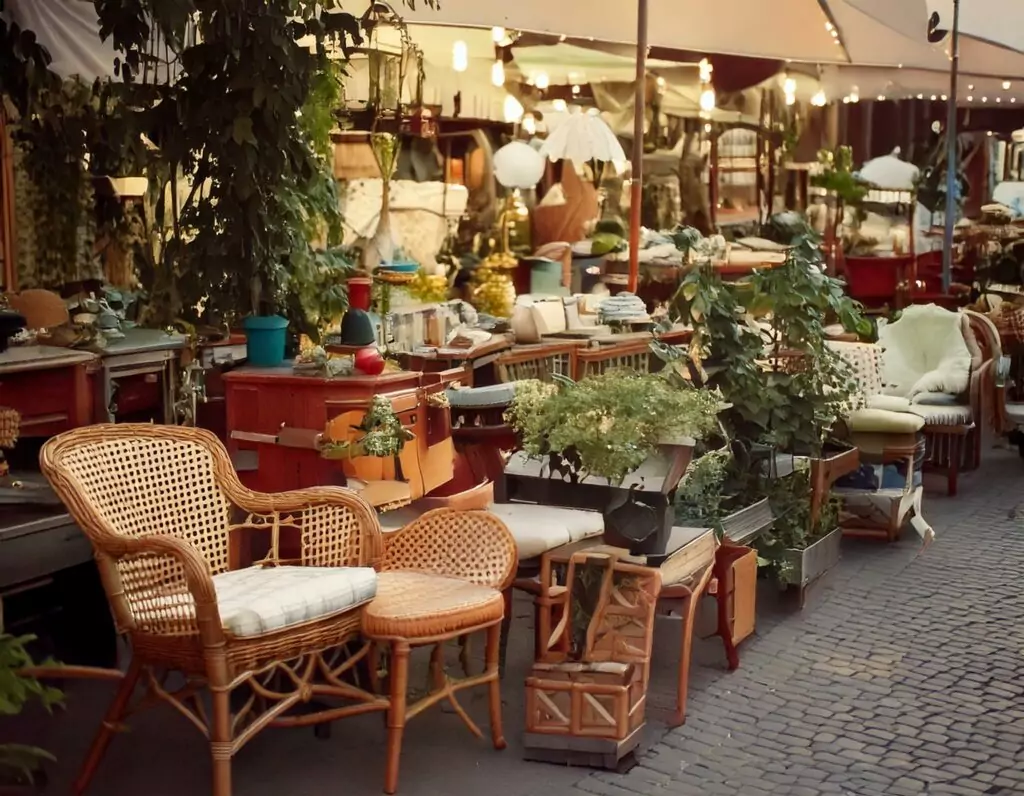 meubles et objets vintages sur une brocante meubles et objets vintages sur une brocante
