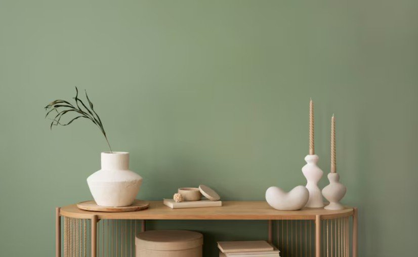 Vert Sauge scandinave avec plantes xxl