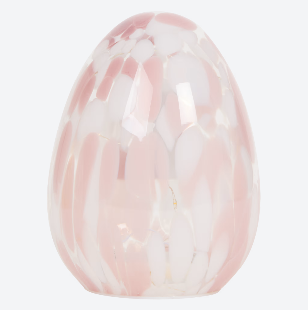 Œuf lumineux décoratif en verre 2